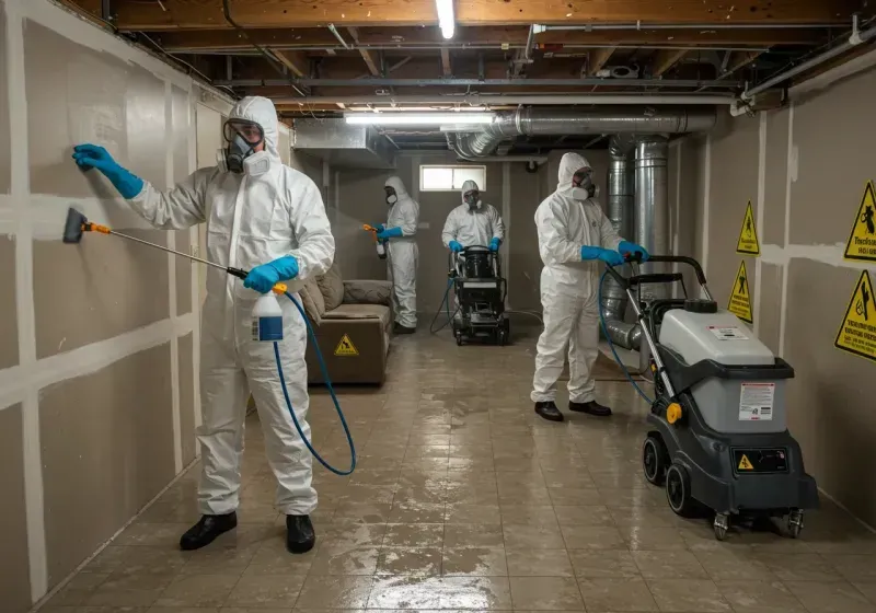 Basement Moisture Removal and Structural Drying process in Prunedale, CA